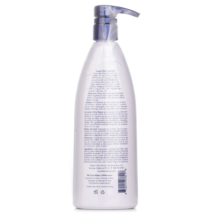 Noodle & Boo Super Soft Lotion - Lavender - For Face & Body (Dermatologist-Tested & Hypoallergenic) 473ml