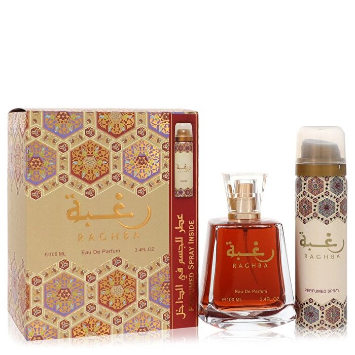 Lattafa Raghba Eau De Parfum Spray Plus Deodorant Spray 3.4 oz 100ml/3.4oz