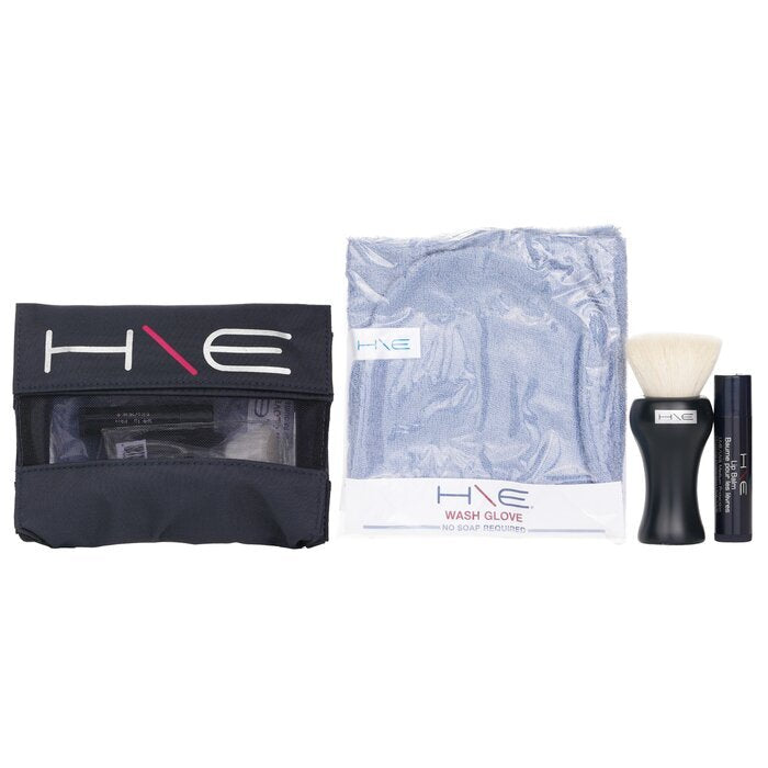 Jane Iredale H\E Minerals Kit: Lip Balm SPF 15 + Facial Brush + Wash Glove + Bag 3pcs+1bag