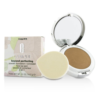 Clinique Beyond Perfecting Powder Foundation + Concealer - # 15 Beige (M-N) 14.5g/0.51oz