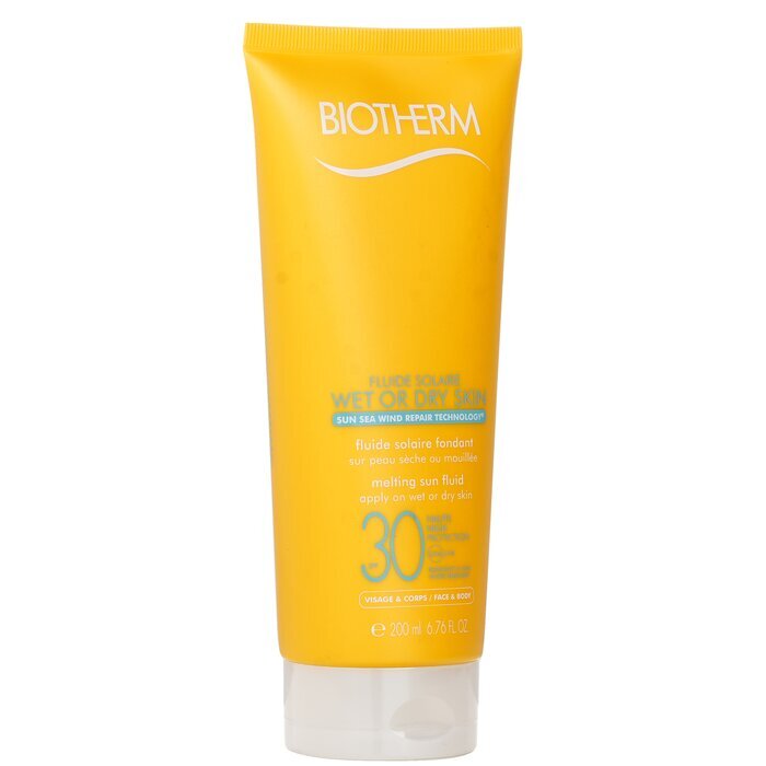 Biotherm Fluide Solaire Wet Or Dry Skin Melting Sun Fluid SPF 30 For Face & Body - Water Resistant 200ml/6.76oz