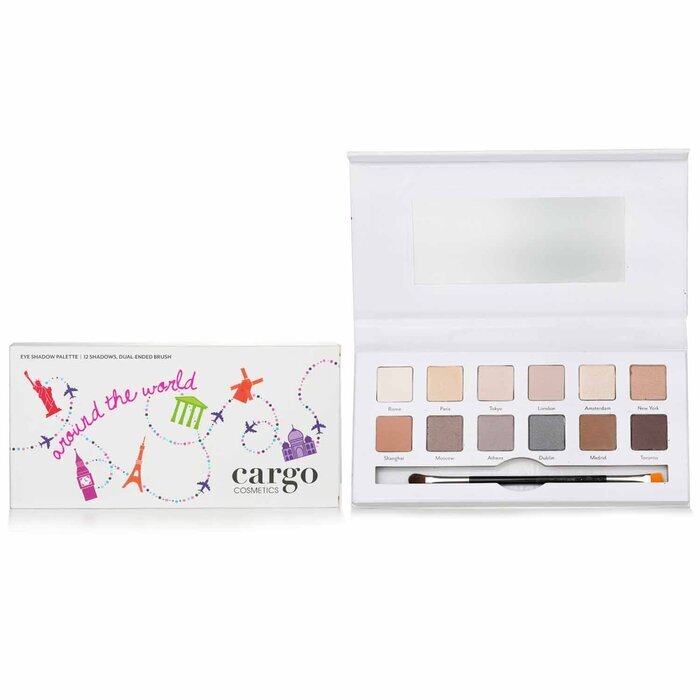 Cargo Around the World Eye Shadow Palette (12x Eye Shadow, 1x Shadow Brush) 12x0.8g/0.03oz