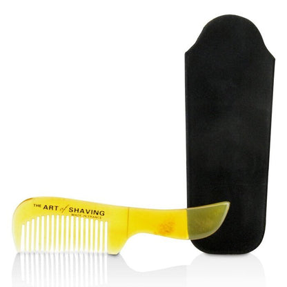 The Art Of Shaving Horn Mustache Comb - Black Suedine 1pc