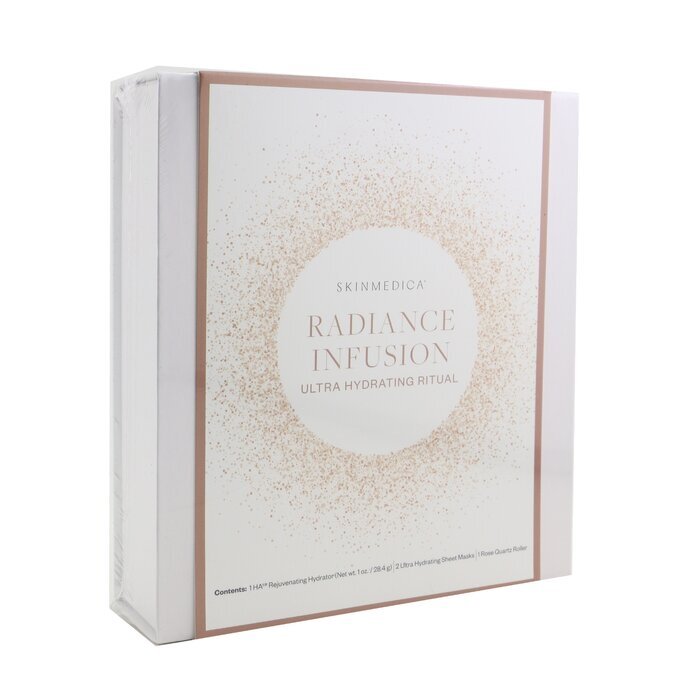 Skin Medica Radiance Infusion Ultra Hydrating Ritual Set: HA Rejuvenating Hydrator 28.4g + Ultra Hydrating Sheet Mask 2pcs + Rose Quartz Roller 4pcs