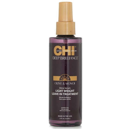 CHI Deep Brilliance Olive & Monoi Shine Serum Light Weight Leave-In Treatment 178ml/6oz