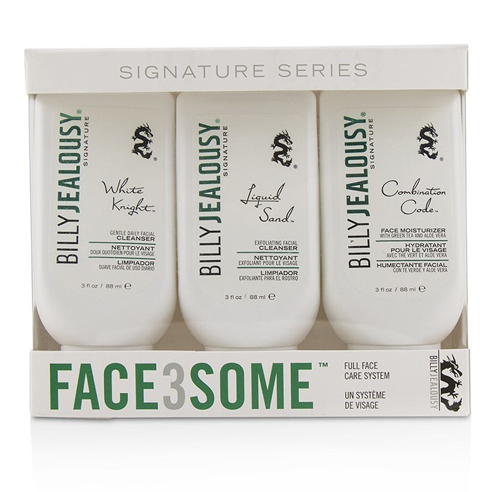 Billy Jealousy Face3Some Kit: Face Moisturizer 88ml + Exfoliating Facial Cleanser 88ml + Gentle Daily Facial Cleanser 88ml 3pcs