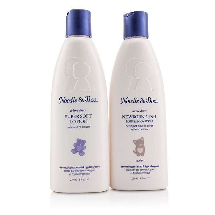 Noodle & Boo Newborn Gift Set: Newborn 2-in-1 Hair & Body Wash 237ml/8oz + Super Soft Lotion - For Face & Body 237ml/8oz 2pc