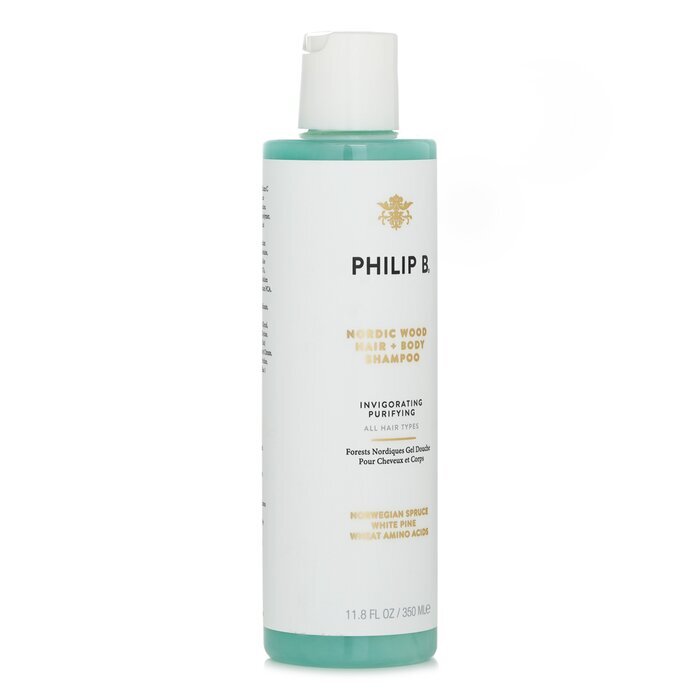 Philip B Nordic Wood Hair + Body Shampoo (Invigorating Purifying - All Hair Types) 350ml/11.8oz