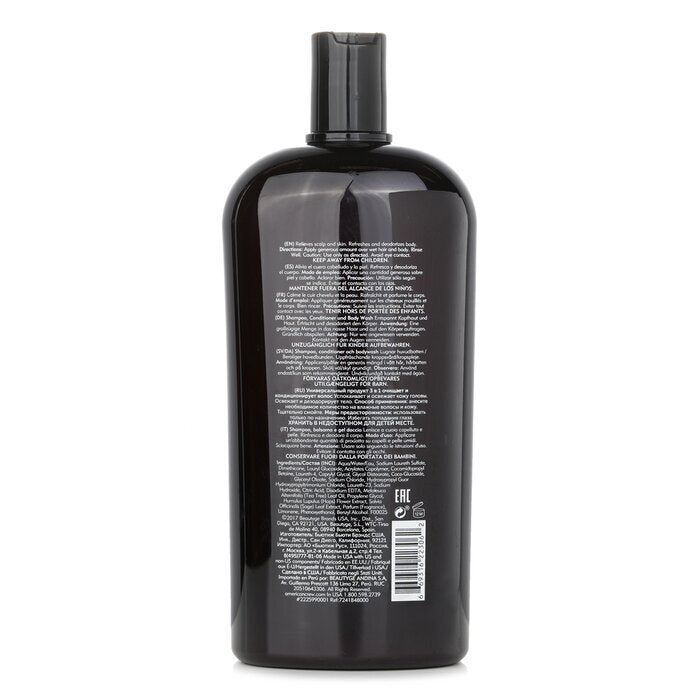 American Crew Men 3-IN-1 Tea Tree Shampoo, Conditioner and Body Wash 1000ml/33.8oz