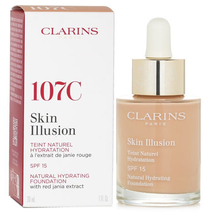 Clarins Skin Illusion Natural Hydrating Foundation SPF 15 # 107 Beige 30ml/1oz