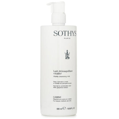 Sothys Vitality Cleansing Milk - For Normal to Combination Skin, With Grapefruit Extract (Salon Size) 500ml/16.9oz