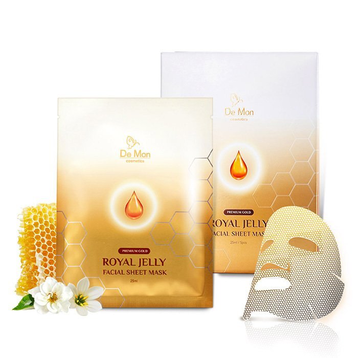 DeMon Gold Royal Jelly Facial Sheet Mask 5x25ml/0.8oz