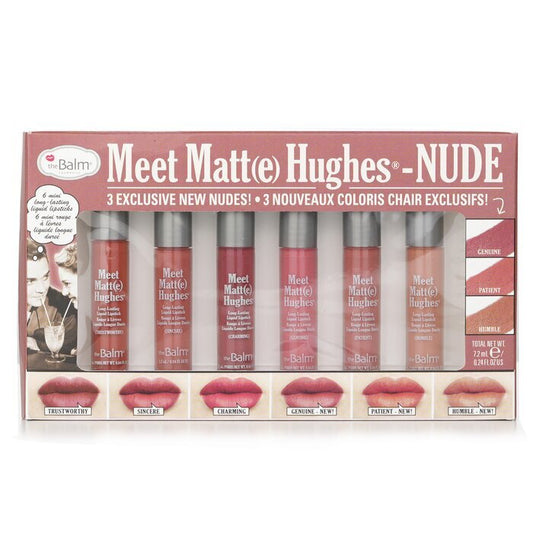 TheBalm Meet Matt(e) Hughes 6 Mini Long Lasting Liquid Lipsticks Kit  - Nude 6x1.2ml