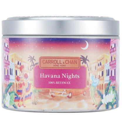 Carroll & Chan 100% Beeswax Tin Candle - Havana Nights (8x6) cm