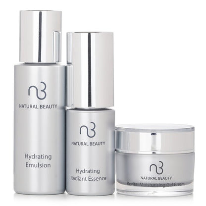 Natural Beauty Travel Set: Hydrating Emulsion 30ml + Hydrating Radiance Essence 14ml + Revital Moisturising Gel Cream 14g 3pcs