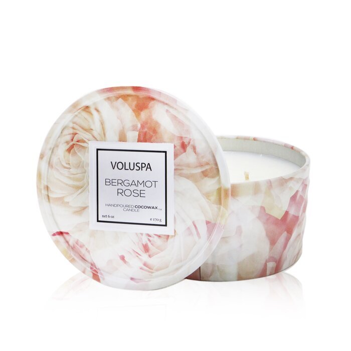 Voluspa 2 Wick Tin Candle - Bergamot Rose 170g/6oz