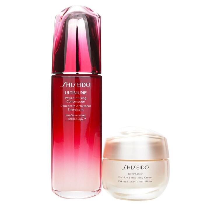 Shiseido Defend & Regenerate Power Wrinkle Smoothing Set: Ultimune Power Infusing Concentrate N 100ml + Benefiance Wrinkle Smoothing Cream 50ml 2pcs