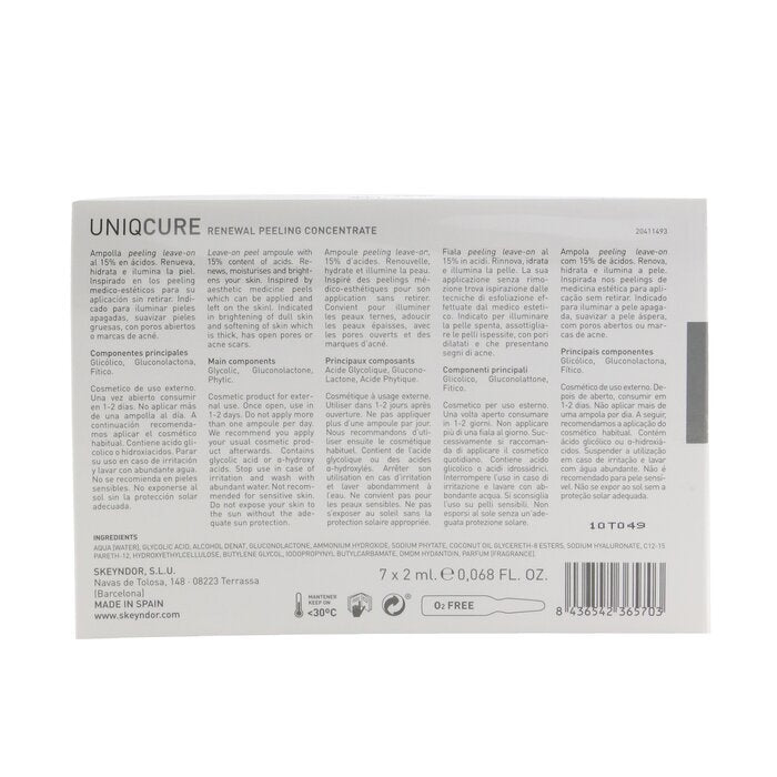 SKEYNDOR Uniqcure Renewal Peeling Concentrate (For Dull/Thick Skins, Has Open Pores/Acne Scars) 7x2mlx0.068oz