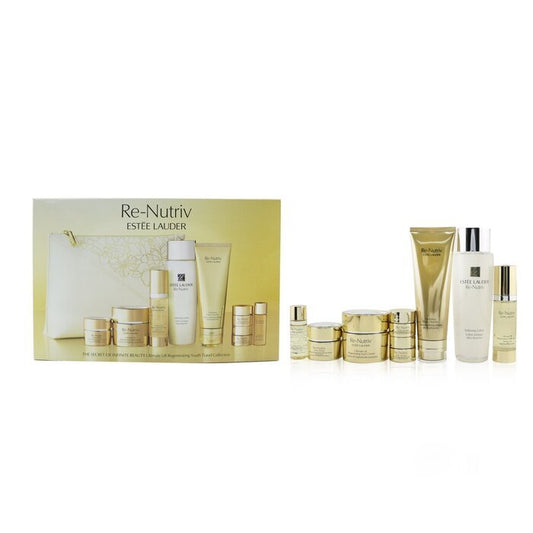 Estee Lauder The Secret Of Infinite Beauty Ultimate Lift Travel Collection: Creme 50ml+Serum 30ml+Eye Creme 15ml+Softening Lotion 250ml... 8pcs+1bag