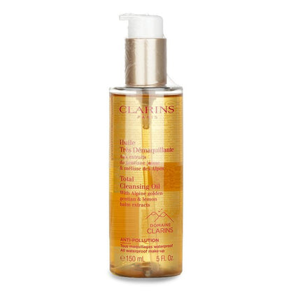 Clarins Total Cleansing Oil with Alpine Golden Gentian & Lemon Balm Extracts (All Waterproof Make-up) 150ml/5oz