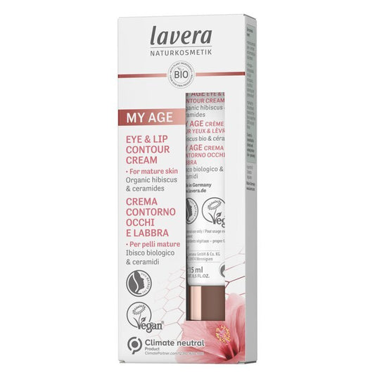 Lavera My Age Eye & Lip Contour Cream With Organic Hibiscus & Ceramides - For Mature Skin 15ml/0.5oz