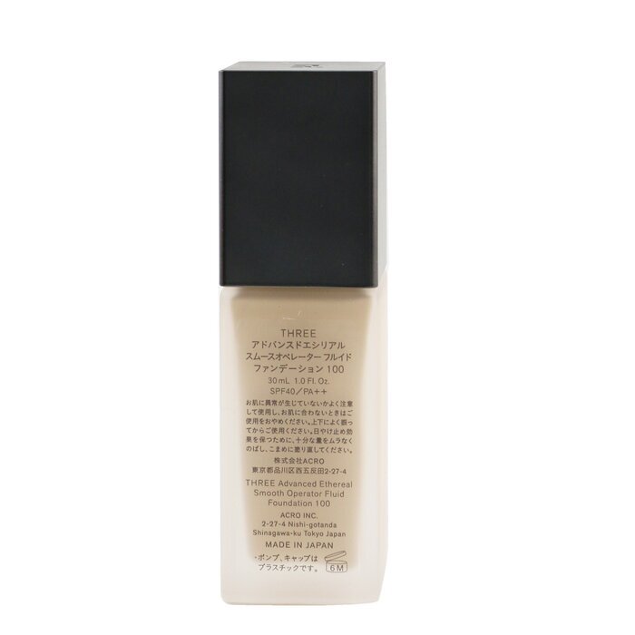 THREE Advanced Ethereal Smooth Operator Fluid Foundation SPF40 - # 100 30ml/1oz