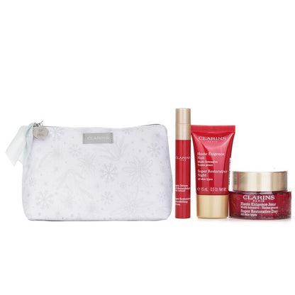 Clarins Super Restorative Collection: Day Cream 50ml+Night Cream 15ml+ Remodelling Serum 10ml+ Bag 3pcs+1bag