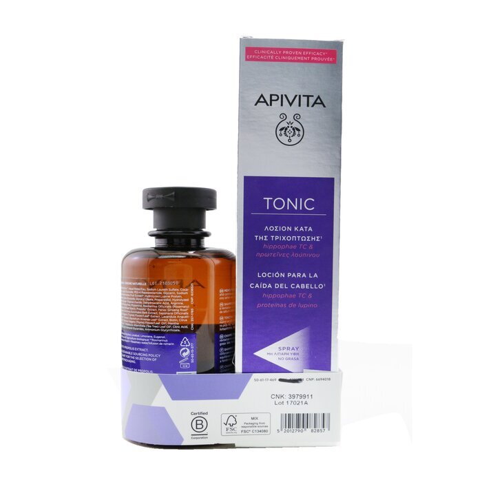 Apivita Hair Loss Lotion with Hippophae TC & Lupine Protein 150ml FREE Men's Tonic Shampoo 250ml 2pcs