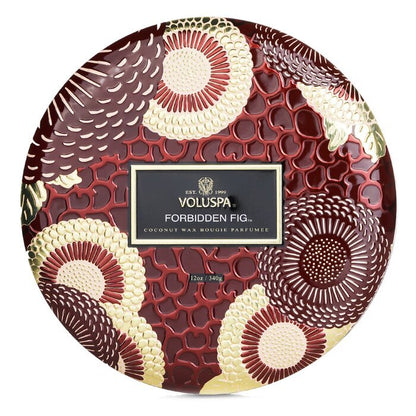 Voluspa 3 Wick Decorative Tin Candle - Forbidden Fig 340g/12oz