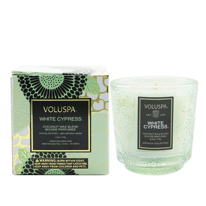 Voluspa Petite Pedestal Candle - White Cypress 72g/2.5oz