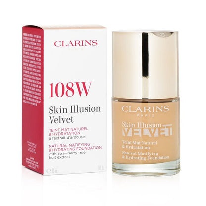 Clarins Skin Illusion Velvet Natural Matifying & Hydrating Foundation - # 108W Sand 30ml/1oz