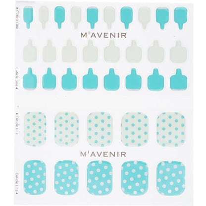 Mavenir Nail Sticker (Patterned) - # Mint Cream Dot Pedi 36pcs