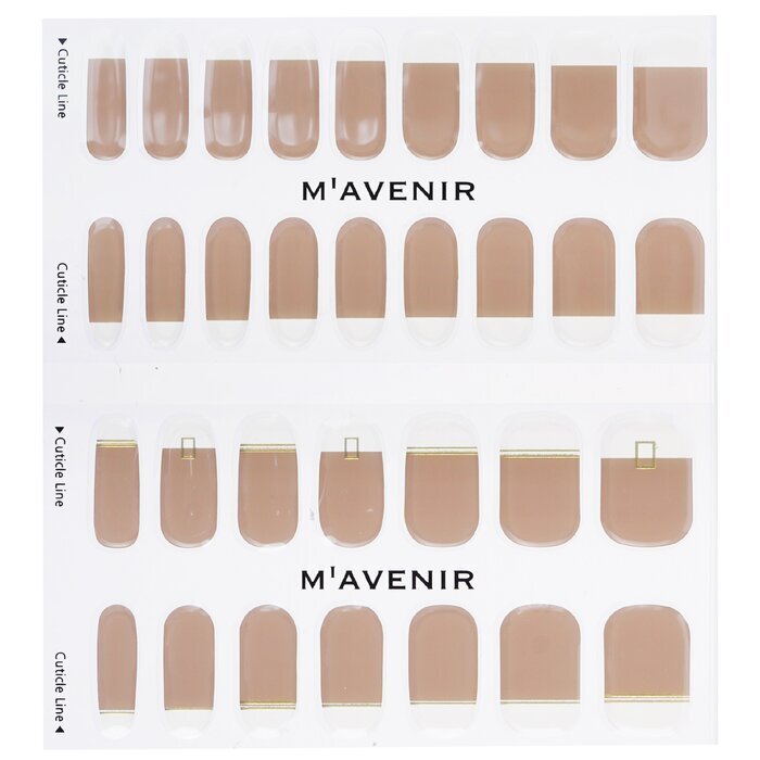 Mavenir Nail Sticker (Brown) - # Gold Cafe Latte Nail 32pcs