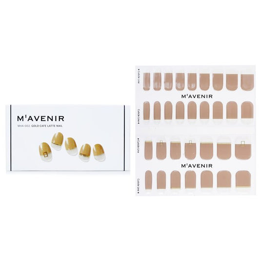 Mavenir Nail Sticker (Brown) - # Gold Cafe Latte Nail 32pcs