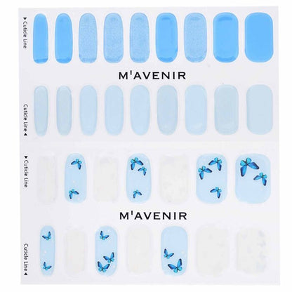 Mavenir Nail Sticker (Blue) - # Blue Mariposa Nail 32pcs