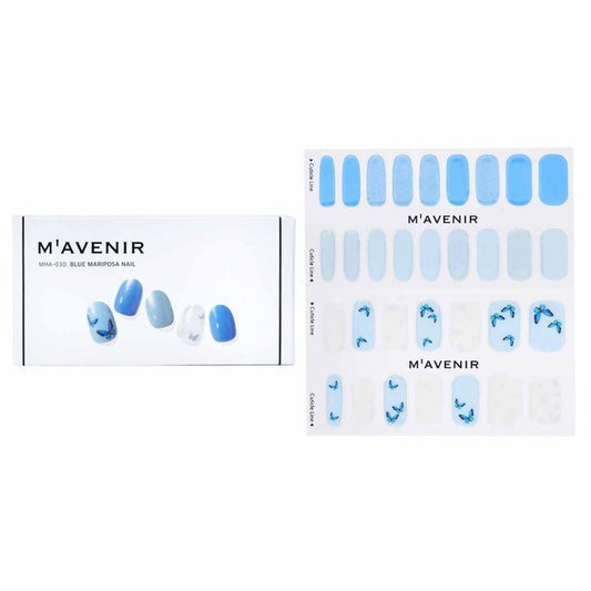 Mavenir Nail Sticker (Blue) - # Blue Mariposa Nail 32pcs