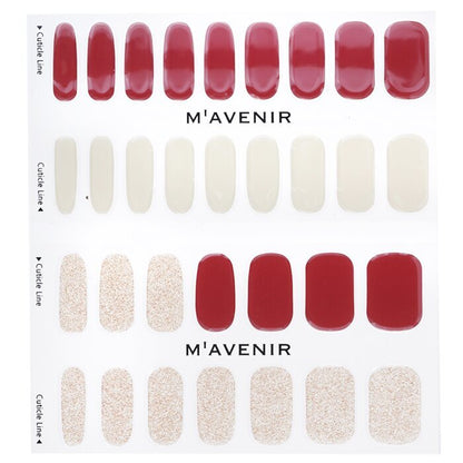 Mavenir Nail Sticker (Red) - # Brillante Burgundy Nail 32pcs