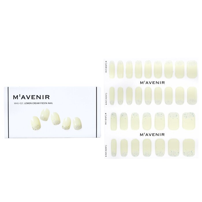 Mavenir Nail Sticker (White) - # Lemon Cream Fiesta Nail 32pcs