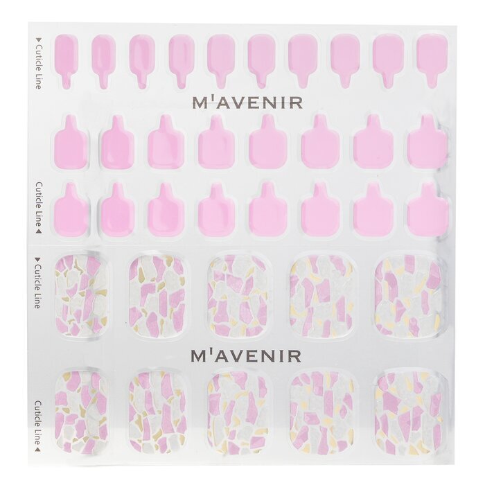 Mavenir Nail Sticker (Pink) - # Pink Shell Pedi 36pcs