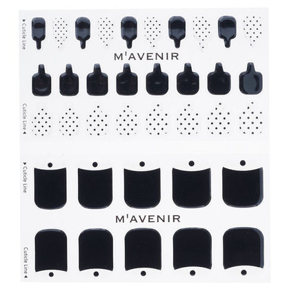 Mavenir Nail Sticker (Black) - # Black Veil Pedi 36pcs