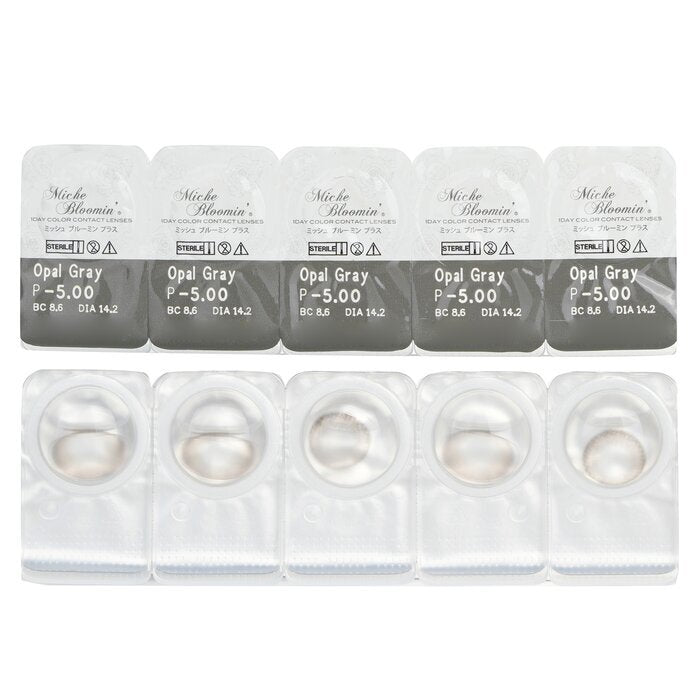 Miche Bloomin' Iris Glow 1 Day Color Contact Lenses (506 Opal Gray) - - 5.00 10pcs