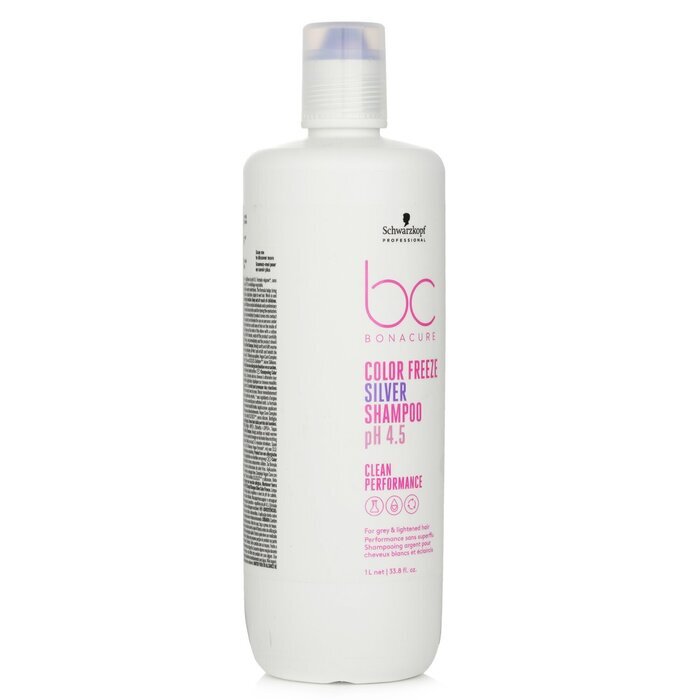 Schwarzkopf BC Bonacure pH 4.5 Color Freeze Silver Shampoo (For Grey & Lightened Hair) 1000ml/33.8oz