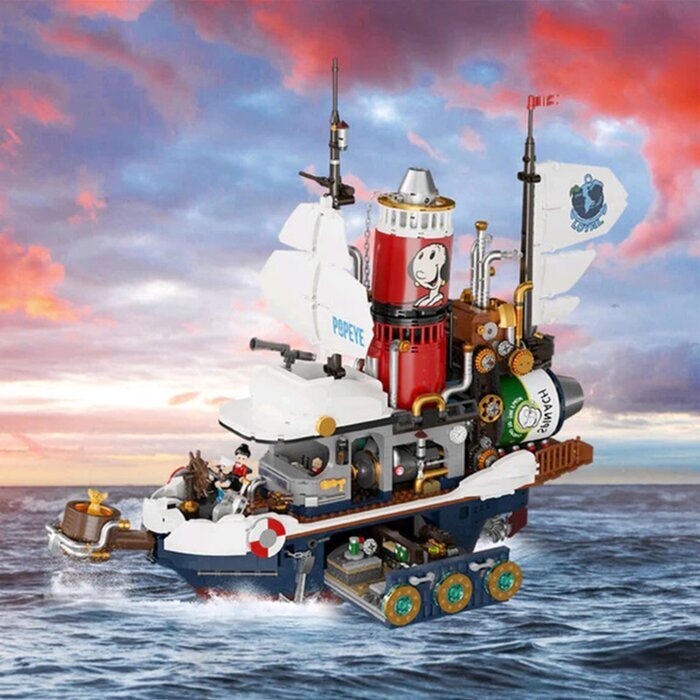 Pantasy POPEYE·ADVENTURE SHIP Building Bricks Set 57*49*21cm