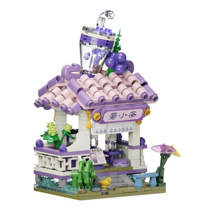 Pantasy Food Street Series - Classical Grape Juice Shop Building Bricks Set 26.5*20*6cm