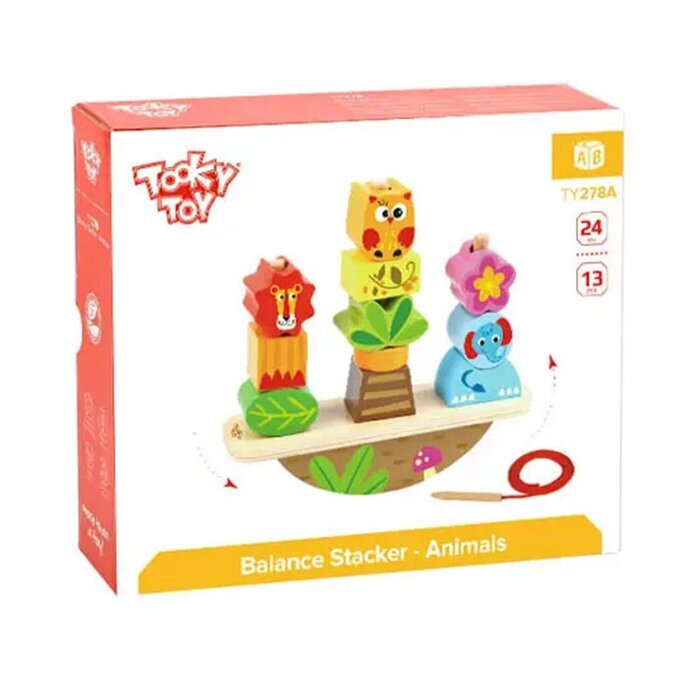 Tooky Toy Co Balance Stacker - Animals 20x7x20cm