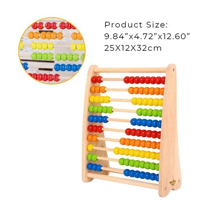 Tooky Toy Co Beads Abacus 25x12x32cm