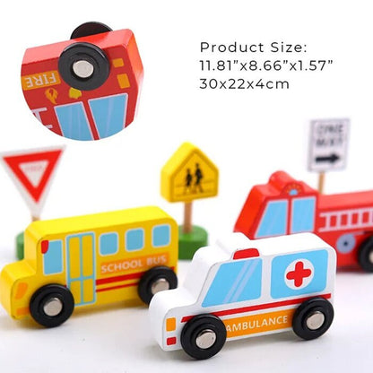 Tooky Toy Co Transportation & Street Sign Set 30x22x4cm