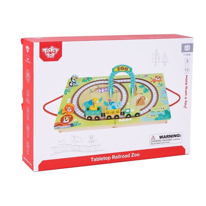 Tooky Toy Co Tabletop Railroad Zoo 30x24x6cm