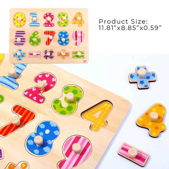 Tooky Toy Co Number Puzzle 30x23x2cm