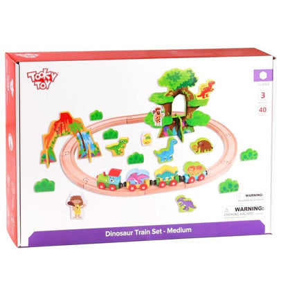 Tooky Toy Co Dinosaur Train Set-Medium 65x50x22cm